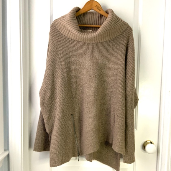Faded Glory Side Zip Cowl Neck Poncho Sweater NWOT - Picture 4 of 10